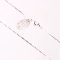 Kedja fyrkantig ormlänk, längd 41cm, bredd: 1,1mm, silver 925/1000 Vikt: 5,3 g
