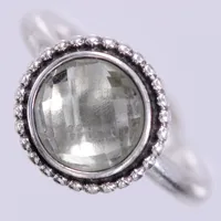 Ring med sten, stl: ca 17¾, bredd: ca 2-13mm, Pandora, 925/1000, silver  Vikt: 6,6 g