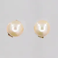 Ett par örhängen med odlad pärla ca 5,6mm, 18K Vikt: 1 g