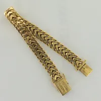 Armband, Fiskben, längd ca 19,5cm, bredd ca 9mm, 18K Vikt: 33,7 g