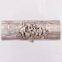 Dosa, silver, 90 x 30mm, gångjärn, importstämpel, 830/1000 Vikt: 55,8 g