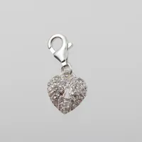 Berlock hjärta med nyckelhål, silver 925/1000 Vikt: 1,1 g