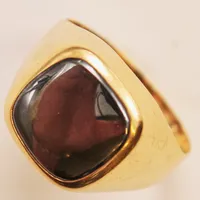 Ring, Ø21, bredd:15mm, hematit, 18K 7,4g.