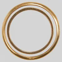 Två graverade ringar, Ø16½+20¼, 18K Vikt: 4,8 g