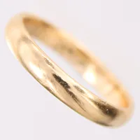 Ring, slät, stl 19, bredd: 3,4mm, Schalins, gravyr, 18K Vikt: 4,3 g