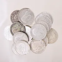 Mynt, 1 kronor, Sverige 1881-1941, silver 800/1000 Vikt: 141,4 g