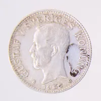 Mynt, 2 krona, Sverige 1935, silver 800/1000 Vikt: 15 g