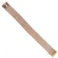 Armband X-länk med stav, 19cm, bredd 19mm, 18K Vikt: 35,8 g