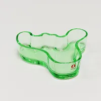 Skålfat Iittala, Alvar Alto, Savoy, höjd 3cm, bredd 13x9,5cm, grönt glas. Skickas med paket.