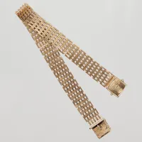 Armband, Korridorlänk, 18,5cm, bredd 10mm, låsåtta saknas, 18K Vikt: 35,8 g