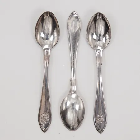 3 kaffeskedar, Skytteskedar, 11,5cm, år 1964, silver Vikt: 36,2 g