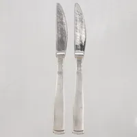 2st Efterrättsknivar, ca 16cm, stålblad, Rosenholm, GAB, 830/1000 silver. Bruttovikt: 100,5g Vikt: 0 g