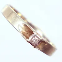 Ring , vitguld, diamant 0,01ct GFAB, Ø16½, 18k Vikt: 1,6 g
