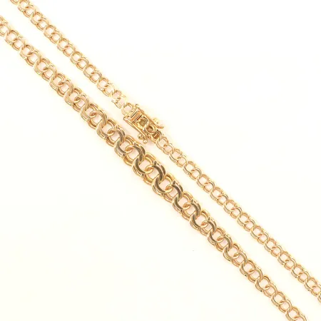 Collier doserad Bismarck, längd ca 42cm, bredd ca 3,3-6,4mm, Jo-Ans Guld AB Köping, 18K Vikt: 9,9 g