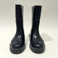 Gummistövlar Louis Vuitton, boots drop flat half boot, stl 37, repor, smuts, använda, dustbag, box.