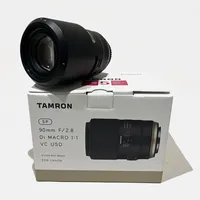 Objektiv, Tamron SP 90mm, F/2.8 Di Macro 1:1 VC USD, för Canon, Ø62mm, serienr: D13954, orginalkartong,  Skickas med postpaket.