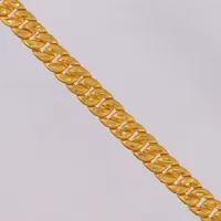 Armband Pansar, längd 17,5cm, bredd 10mm, ihåligt, 23K  Vikt: 15,2 g