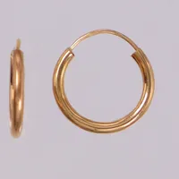 Ett par örhängen, Ø13,5mm, 18K  Vikt: 0,6 g