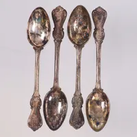 4 kaffeskedar, längd 12,4cm, modell Olga, GAB, 830/1000 silver Vikt: 60,4 g
