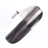 Ring, höjd 40mm, skev och bucklig justerbar skena, silver 925/1000  Vikt: 10,1 g