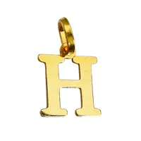 Hänge "H", 18K guld, längd inkl. ögla 12 mm, bredd 7 mm, fint skick  Vikt: 0,2 g