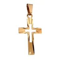 Hänge Kors, 18K guld, längd inkl. ögla 24,5 mm, bredd 11,5 mm, fint skick, sparsamt använd  Vikt: 0,5 g