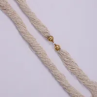 Pärlcollier flerradig med odlade pärlor, längd ca 48cm, bredd ca 9-12mm, passar Ole Lyngaard lås, dobbar i guld 18K  Vikt: 0 g