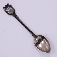 Moccasked med emalj, längd ca 10,5cm, silver 830/1000 Vikt: 8,5 g