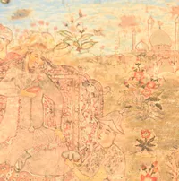 Tavla, orientaliskt motiv, okänd konstnär, enligt uppgift inköpt i Marocko, ca 19x25cm