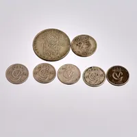 7st mynt i silver, vikt 16,77g Vikt: 16,8 g