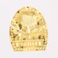 Guldplakett, 20x25mm, K995, skadad, 995/1000 guld Vikt: 0,9 g