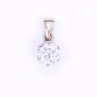 Hänge med diamant, 0,90ct, TCr/pique, 18x7mm inklusive ögla, 18K Vikt: 1,3 g