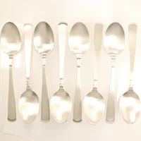 Åtta bordskedar, längd 18cm, Rosenholm, AB Gense, tyglinda, 830/1000 silver Vikt: 320,7 g