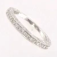 Ring vitguld med diamanter, 16xca0,01ct, Genesia, stl 17½, bredd 2mm, 18K Vikt: 4,3 g