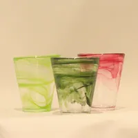 3 Dricksglas / Highballglas, "Mine", varav ett metallicgrönt, Ulrica Hydman-Vallien, Kosta Boda, märkta UHV i botten, höjd 10,5cm Skickas med paket.