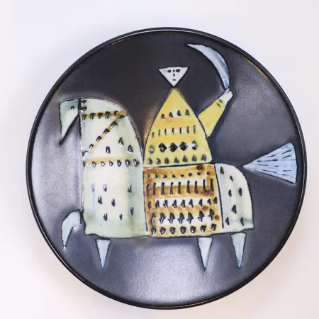 Fat, "Varieté", Lisa Larson, Gustavsberg, i produktion 1956-1962, stengods, stämpelmärkt (otydlig), höjd 3, diameter 19cm Vikt: 0 g