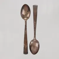 2 Mockaskedar, 11cm, Rosenholm, GAB, silver,  Vikt: 27 g