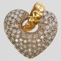 Hänge hjärta med diamanter ca 79 x 0,01-0,02ct, 28 x 24mm, 18K Vikt: 8,2 g