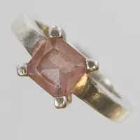 Silverring, rosa sten, Ø18, bredd: 3-9,5mm, Esprit, 925/1000 Vikt: 5,8 g