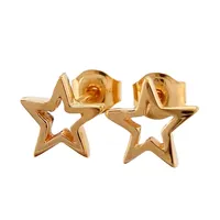 Örhängen Stjärnor, 18K guld, örhängenas storlek 7,5 x 8 mm, originalploppar, mycket fint skick Vikt: 1,6 g