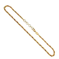 Armband, 18K guld, mönstrade klot, justerbar längd 19,0-21,0 cm, bredd 2 mm, fint skick Vikt: 4,1 g