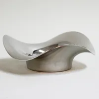 Skål/ljuslykta, Georg Jensen modell Bloom Botanica, 5cm, Ø13cm, rostfritt stål