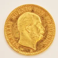 Mynt, Ø20mm, Wilhelm König Von Preussen, 1/2 Krone, 1863, 21,6K 5,6g.