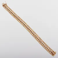 Armband, längd 19 cm, bredd 12 mm, 14 k. Vikt: 16,6 g