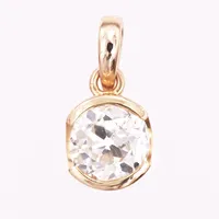 Hänge med gammalslipad diamant ca 1,55ct, kvalitet ca TCa-Ca(K-M)/Piqué, 18K guld, vikt 2,3gram Vikt: 2,3 g