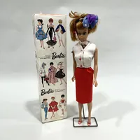 Barbiedocka, Teen age fashion model by Mattel, nr.850, kläder och box med fläckar/skador, slitet hår, missfärgningar på kropp, originalkartong med åldersbetingat slitage  Vikt: 0 g