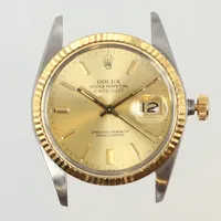  Herrur Rolex Datejust Ø36mm,  ref nr. 16013F snr. 7468361, jubileelänk stål/guld, ca år 1983, automat, datum, cal. 3035 verksnr. 0838967, nyservad (Bergströms sept-22) 