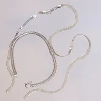 Parti silver, Armband och Collier, längd 18-42cm, collier är av/defekt, silver 925/1000 Vikt: 10,3 g