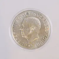Mynt, 10 kronor, Gustaf VI Adolf, Sveriges Konung, Plikten framför allt, 11/XI 1972, Ø31mm, silver 830/1000, etui medföljer Vikt: 18,2 g