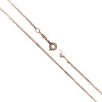 Halsband manglad pansar, längd 55 cm, bredd 1,5 mm, lås ej guld, defekt, 14K 3g Vikt: 3 g
